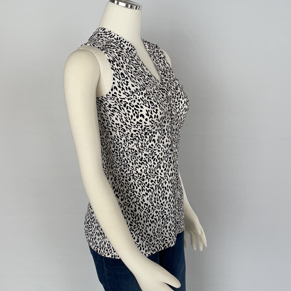 WHBM Leopard Sleeveless Top Size Small - Picture 11 of 16